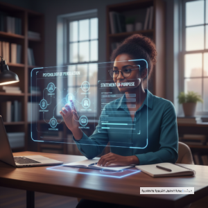 صورة توضيحية لـ دليل التوجيه السلوكي: سيكولوجية الإقناع وكتابة رسالة الدافع (Statement of Purpose)