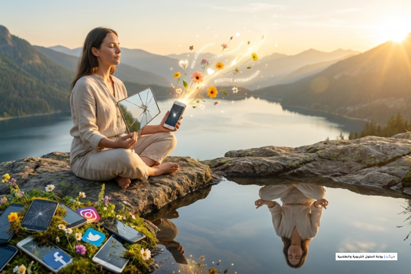 صورة توضيحية لـ دليل التوازن النفسي: رحلة التعافي من فخ المقارنات الرقمية وصورة الجسد