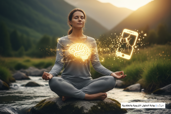صورة توضيحية لـ دليل التوجيه السلوكي: التخلص من السموم الرقمية (Digital Detox) واستعادة التركيز