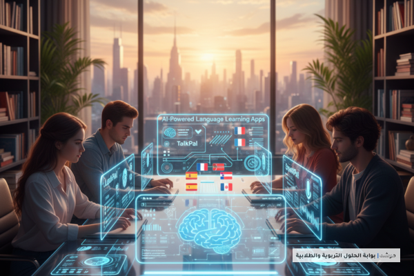 صورة توضيحية لـ مراجعة تقنية تعليمية: تطبيقات تعليم اللغات عبر الذكاء الاصطناعي (TalkPal, Learna, SpeakPal)
