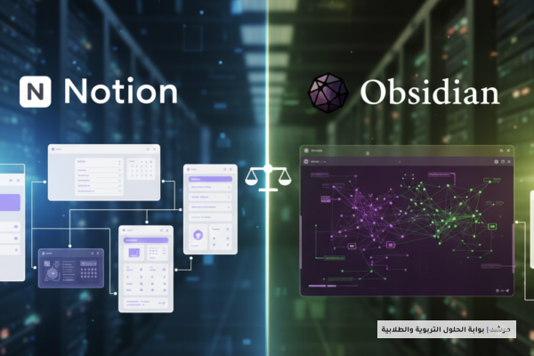صورة توضيحية لـ مراجعة تقنية تعليمية: Notion مقابل Obsidian