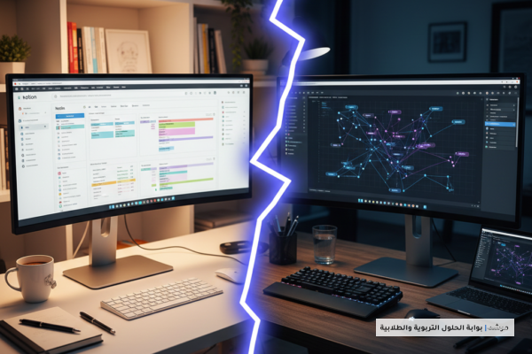 صورة توضيحية لـ مراجعة تقنية تعليمية: Notion vs. Obsidian (إصدار 2026)